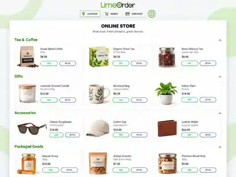LimeOrder retail online store example